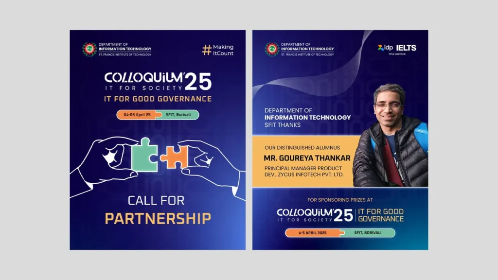 Social media posts at alumni for partnership.