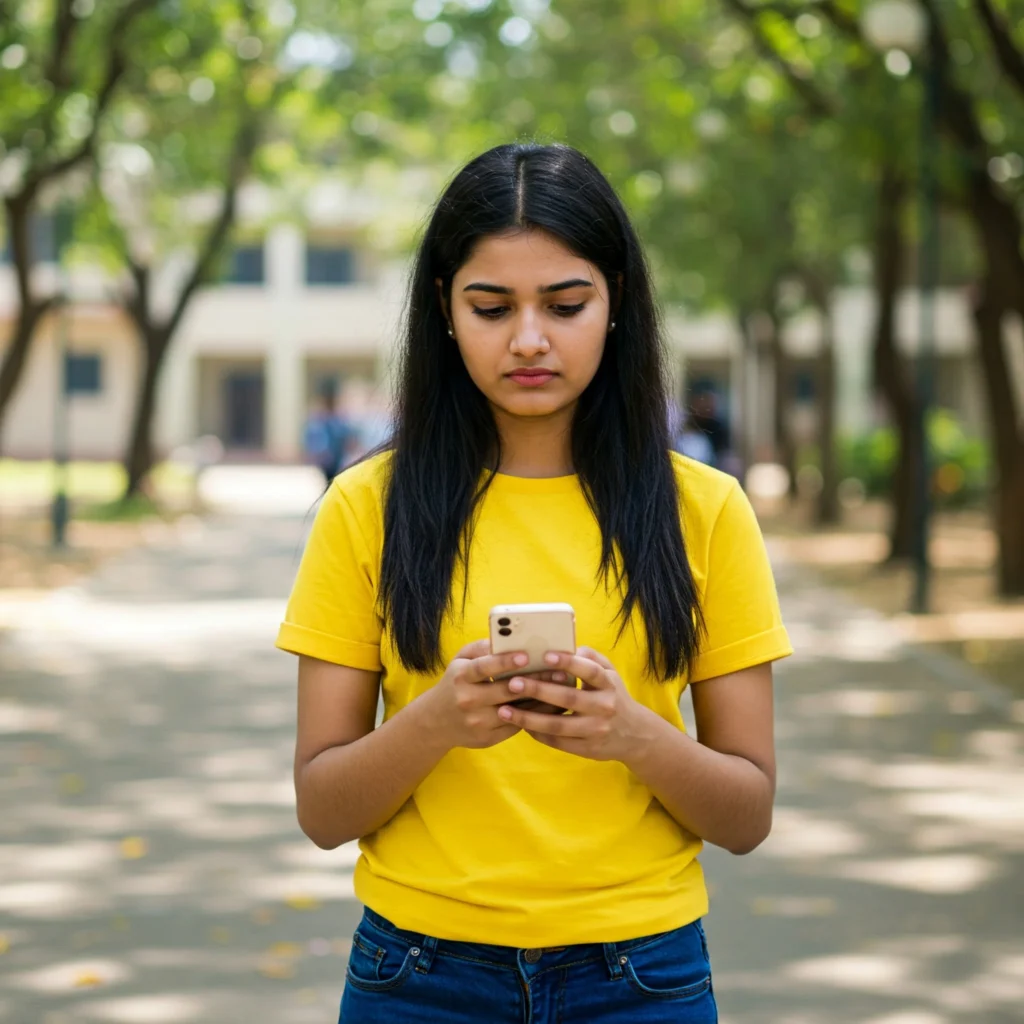 Student unhapphy because of common higher ed branding mistakes of ignoring digital-first experiences.