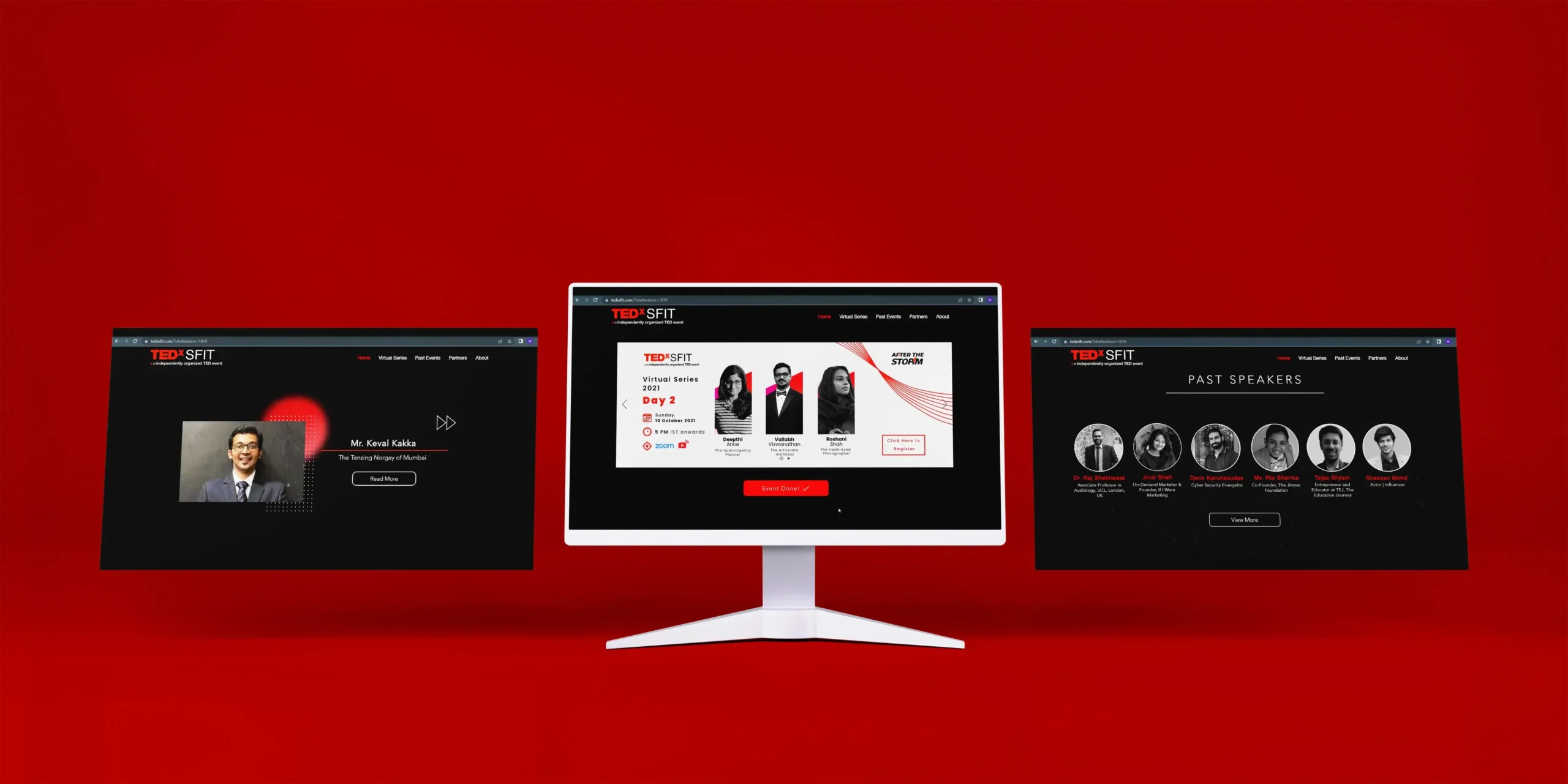 Redesigned website of TEDxSFIT.