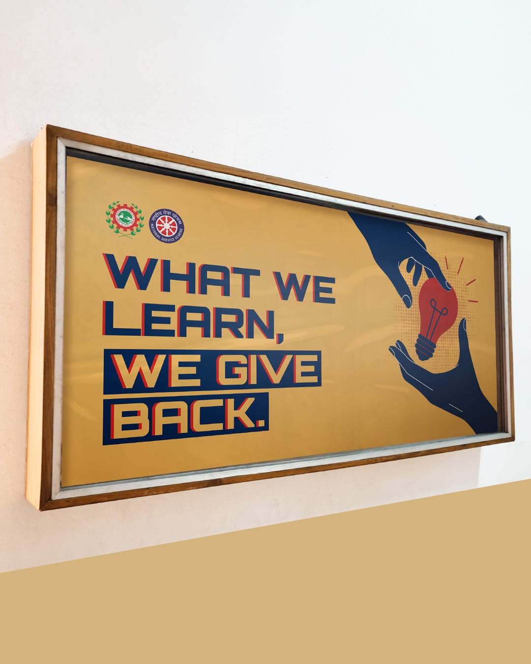 Storytelling board on social welfare.